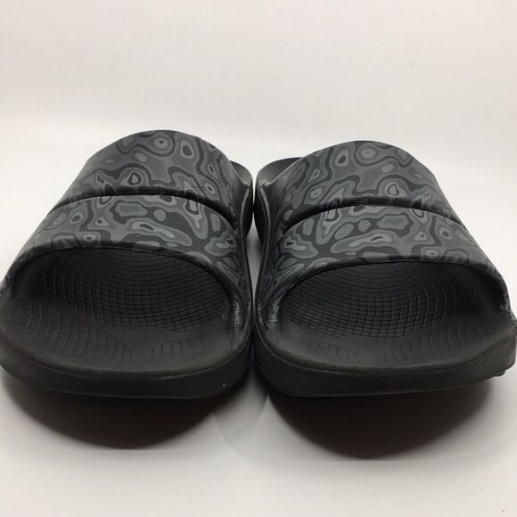 OOFOS OOah Camo Black Grey Recovery Slides Unisex EU 47 Men’s US 14 Women’s 16 main image 14